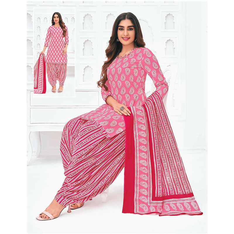 Pranjul 100% Cotton Printed Patiyala Ready Made Stitched Salwar Suits