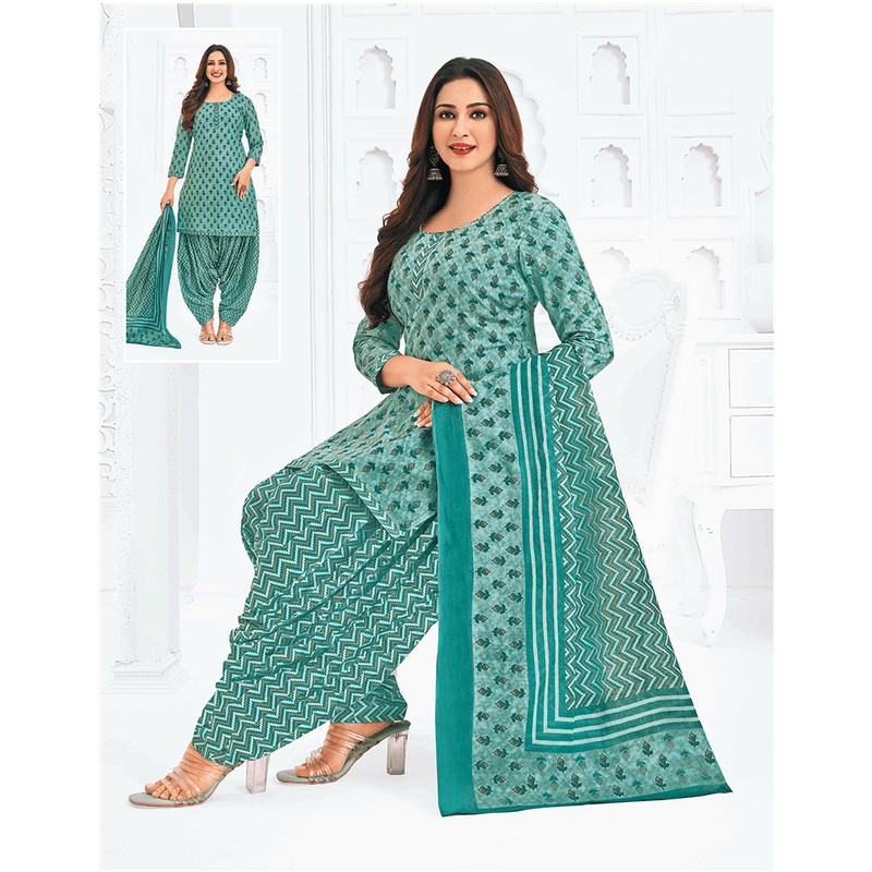 Pranjul 100% Cotton Printed Patiyala Ready Made Stitched Salwar Suits