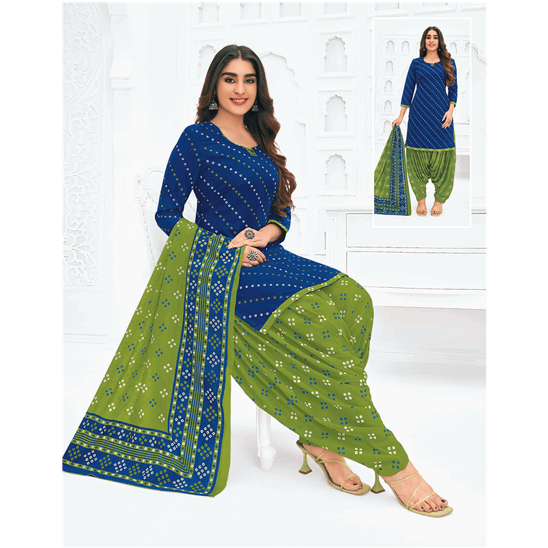 Pranjul 100% Cotton Printed Patiyala Ready Made Stitched Salwar Suits