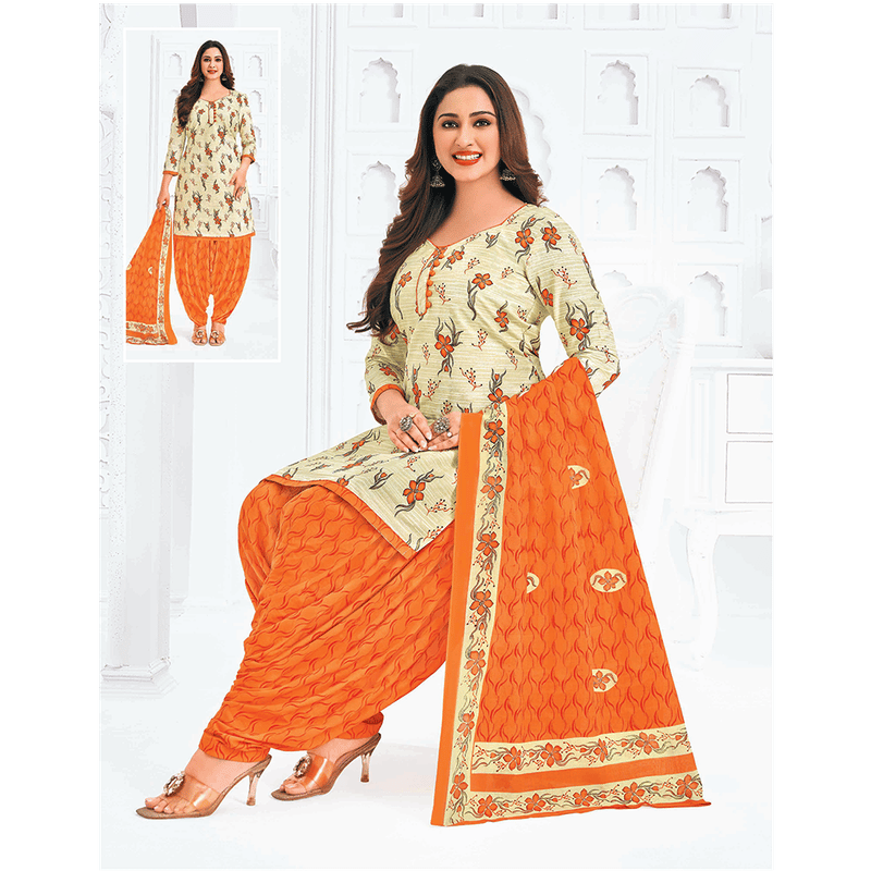 Pranjul 100% Cotton Printed Patiyala Ready Made Stitched Salwar Suits