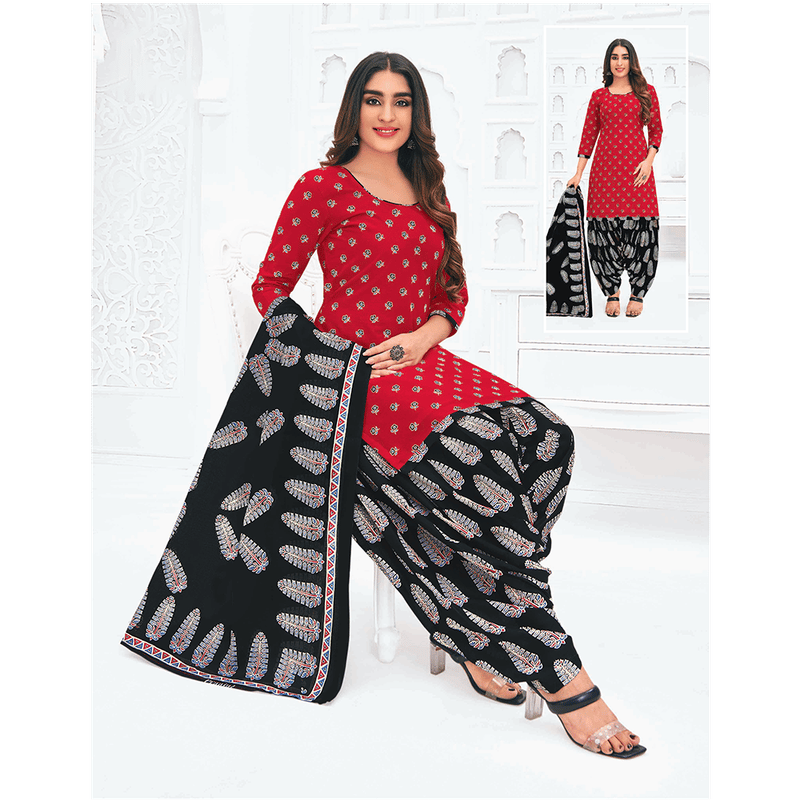 Pranjul 100% Cotton Printed Patiyala Ready Made Stitched Salwar Suits