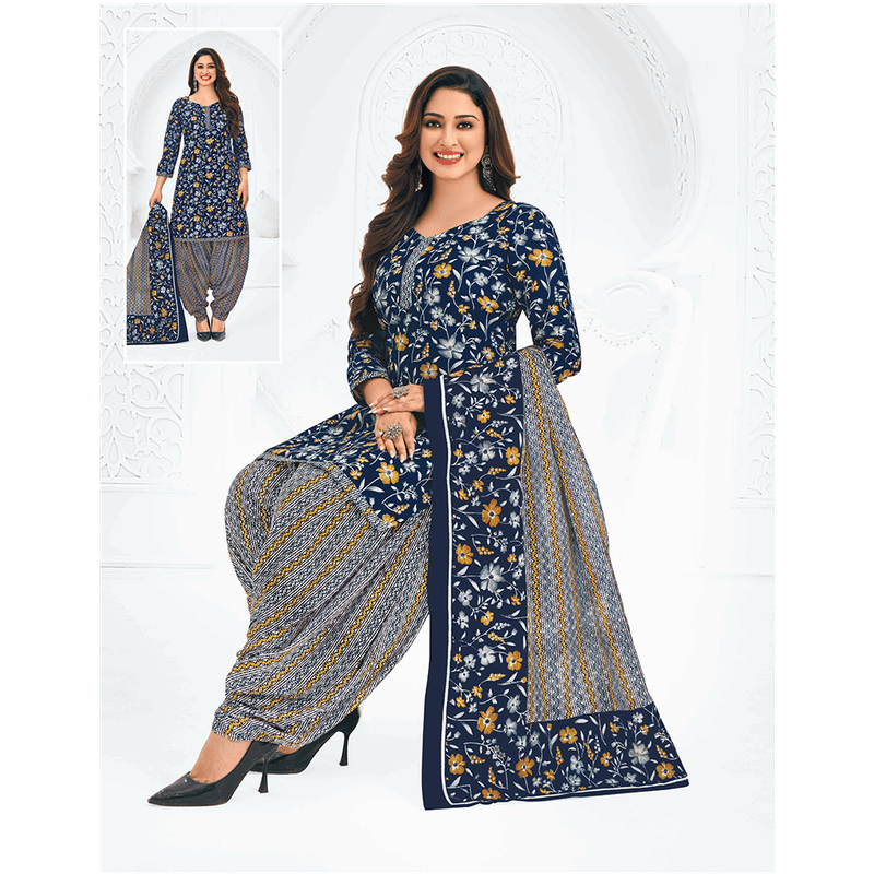 Pranjul 100% Cotton Printed Patiyala Ready Made Stitched Salwar Suits