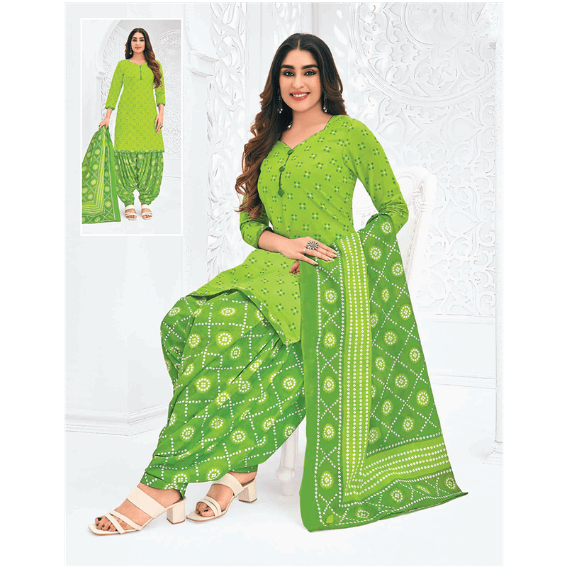 Pranjul 100% Cotton Printed Patiyala Ready Made Stitched Salwar Suits