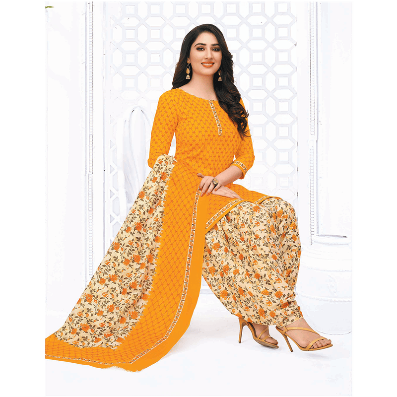 Pranjul 100% Cotton Printed Patiyala Ready Made Stitched Salwar Suits