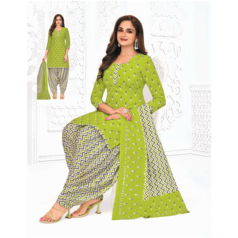 Pranjul 100% Cotton Printed Patiyala Ready Made Stitched Salwar Suits