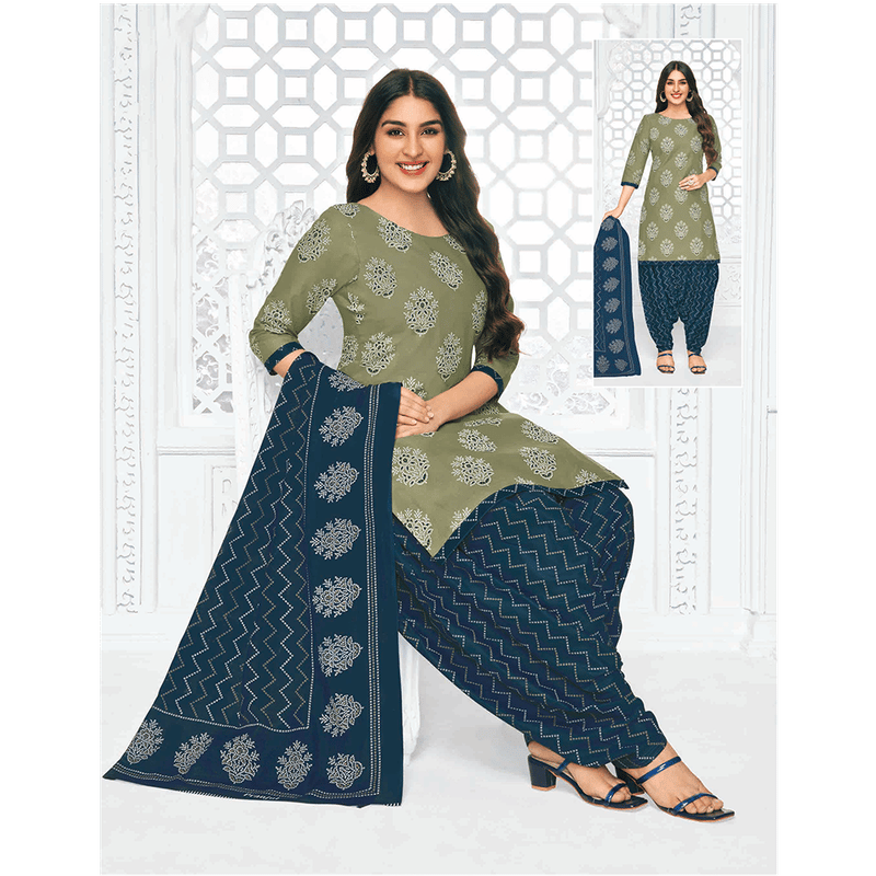 Pranjul 100% Cotton Printed Patiyala Ready Made Stitched Salwar Suits