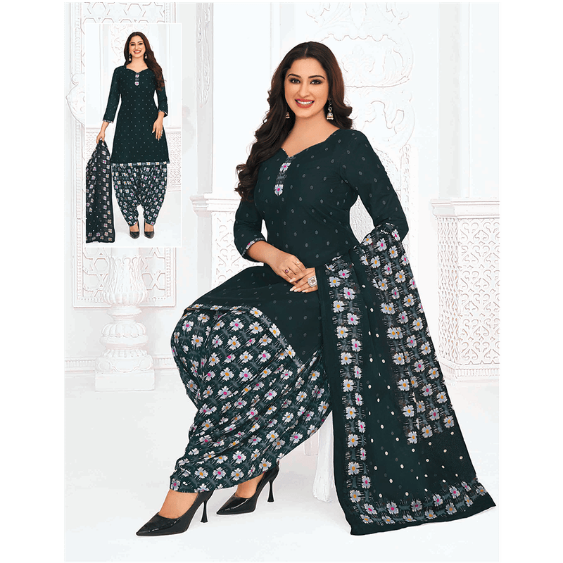 Pranjul 100% Cotton Printed Patiyala Ready Made Stitched Salwar Suits