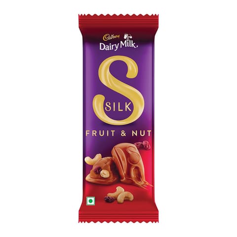 Cadbury Dairy Milk Silk Fruit and Nut chocolate Bar, 55 gm