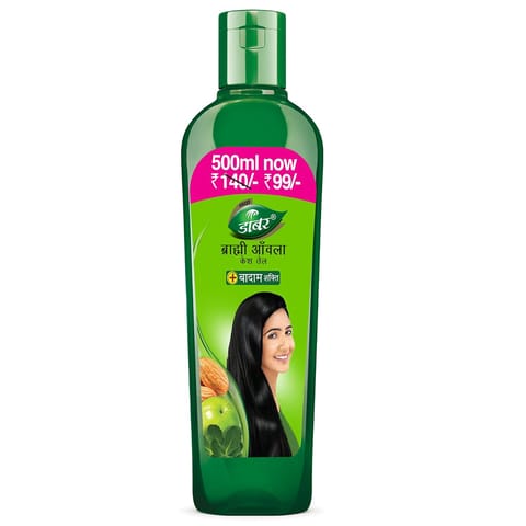 Dabur Brahmi Amla Hair Oil - 500 ml | For Strong, Long and Thick hair | Nourishes Scalp | Controls Hair Fall, Strengthens Hair & Promotes Hair Growth