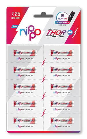 Nippo Battery AA Alkaline Thor-10Pc