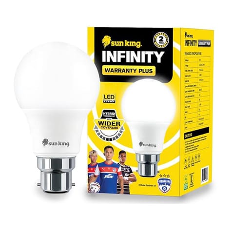 Sun King Infinity Warranty Plus Hybrid Technology With Wider Coverage LED White Bulb
