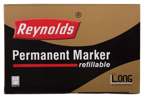 Reynolds Permanent Marker Pens, Bullet Tip Box - Pack of 10