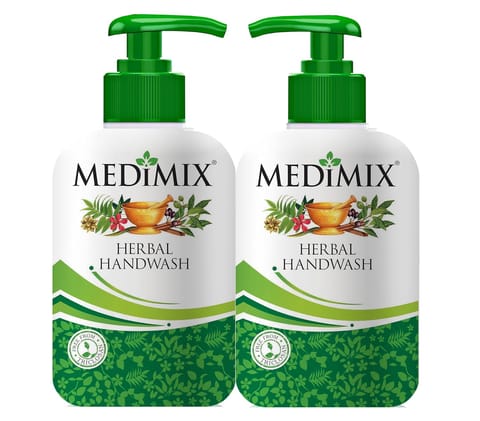 Medimix Herbal Handwash - 225ml | Pack Of 2 | Keep Your Hands Soft And Supple