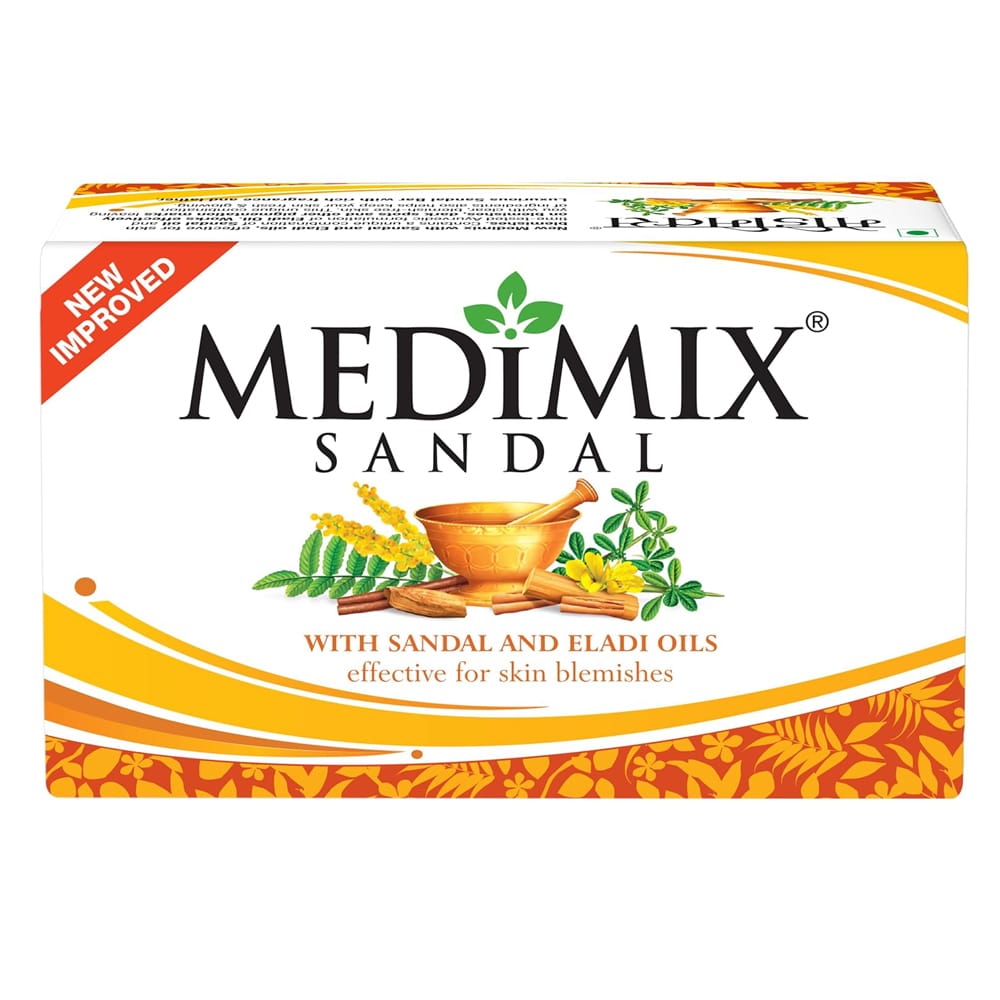 Medimix Sandal Bathing Bar Effective On Blemishes, Dark Spots And Pigmentation Marks Leaving You With Clear, Blemish-Free Skin - 125g