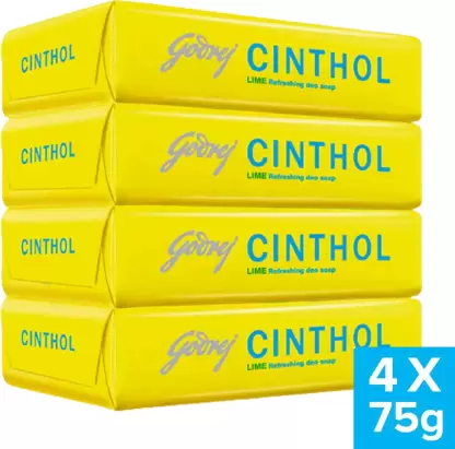 Cinthol Lime Bath Soap (4 X 75 G)