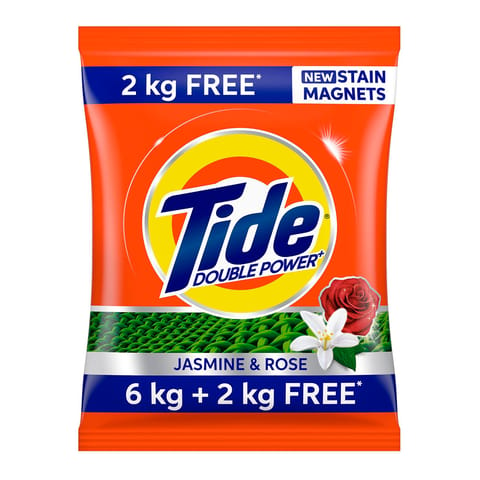 Tide Plus with Extra Power Jasmine and Rose Detergent Washing Powder - 6 kg Pack