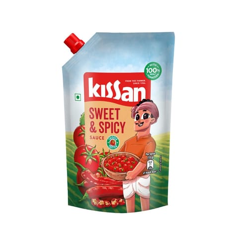 Kissan Sauce, Sweet and Spicy, 425g /450 grams (Weight May Vary) Pouch