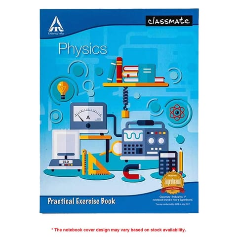 Classmate Practical Book Physics Single Line/Blank, 100 Pages, 26.5cm x 21.5cm