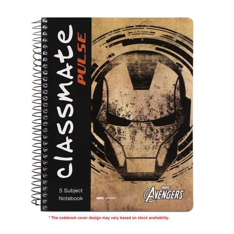 Classmate Pulse Spiral NoteBook Pulse Value Portfolio 5 Subject Ruled, Spiral Notebook, 250 Pages
