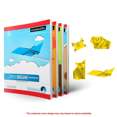 Classmate Origami Notebook 4 Tear, 172 Pages, 27.2cm x 16.7cm