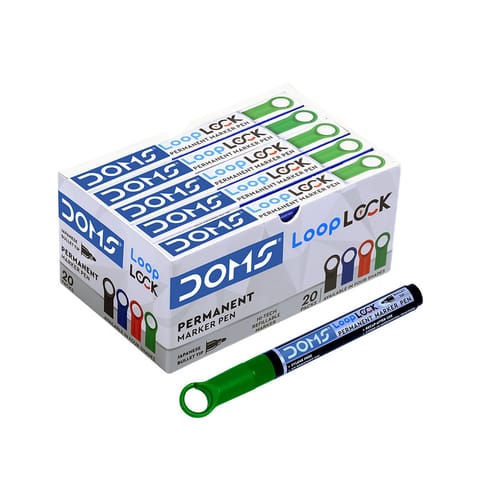 DOMS Loop Lock Permanent Marker - Pen Pack of 10