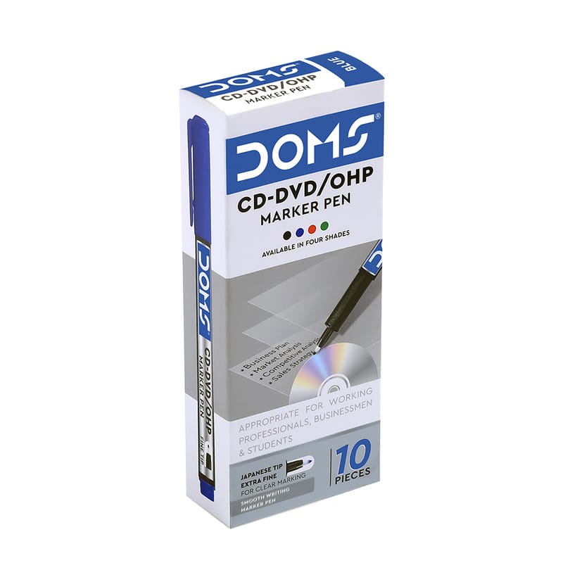 DOMS CD-DVD/OHP Marker Pen - Pack of 10