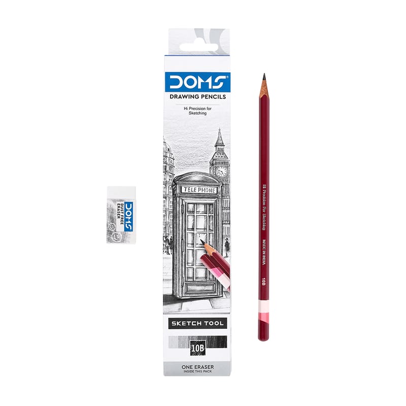 DOMS Graphite Pencil Drawing Pencils 10B