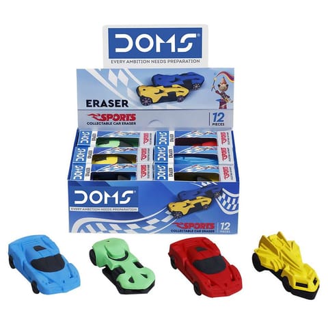 DOMS Car Eraser Pack of 4