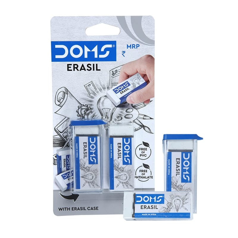 DOMS Erasil Eraser 2 Erasers + 1 Case