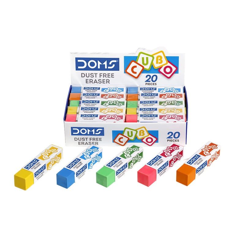 DOMS Dust Free CUBO Eraser Pack of 20