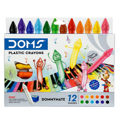 DOMS Dommymate Plastic Crayons