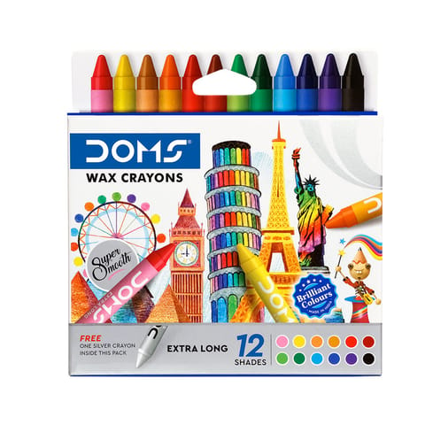 DOMS Extra Long Wax Crayons