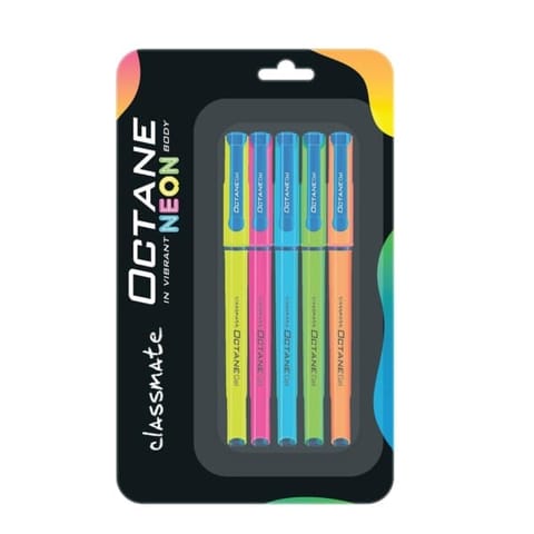 Classmate Octane Gel Pen Neon Series- Blue