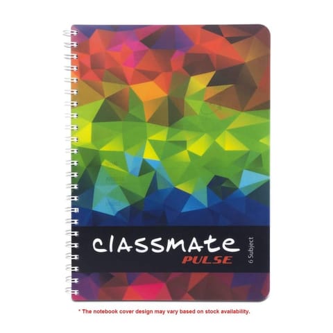 Classmate Pulse Spiral NoteBook Pulse Value Portfolio 6 Subject, Spiral Notebook, 400 Pages, 29.7cm x 21cm