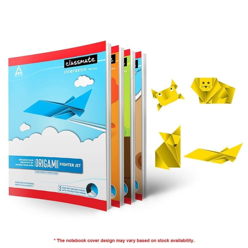 Classmate Origami Notebook 2 Tear, 172 Pages, 24cm x 18cm