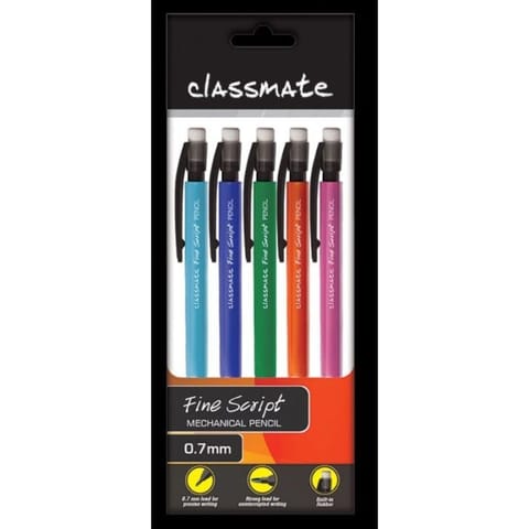 Classmate Fine Script 0.7Mm Mechanical Pencil Pack Of 5