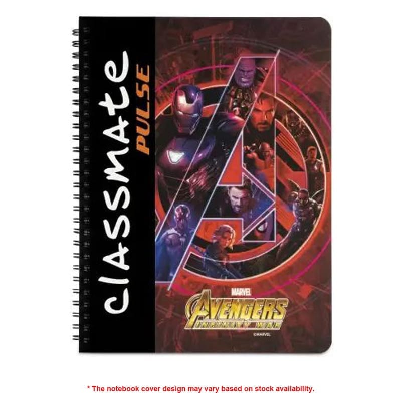 Classmate Pulse Spiral NoteBook Pulse Interchangable Notebooks 6 Subject Ruled, Spiral Notebook, 300 Pages, 24cm x 18cm