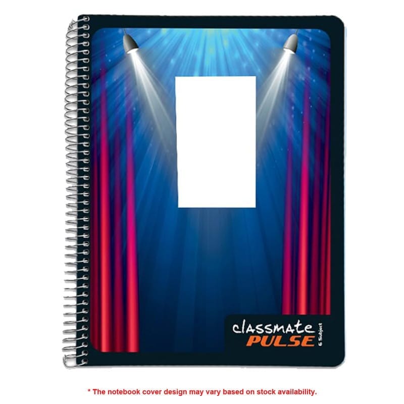 Classmate Pulse Spiral NoteBook Pulse Selfie Notebooks 6 Subject Ruled, Spiral Notebook, 300 Pages