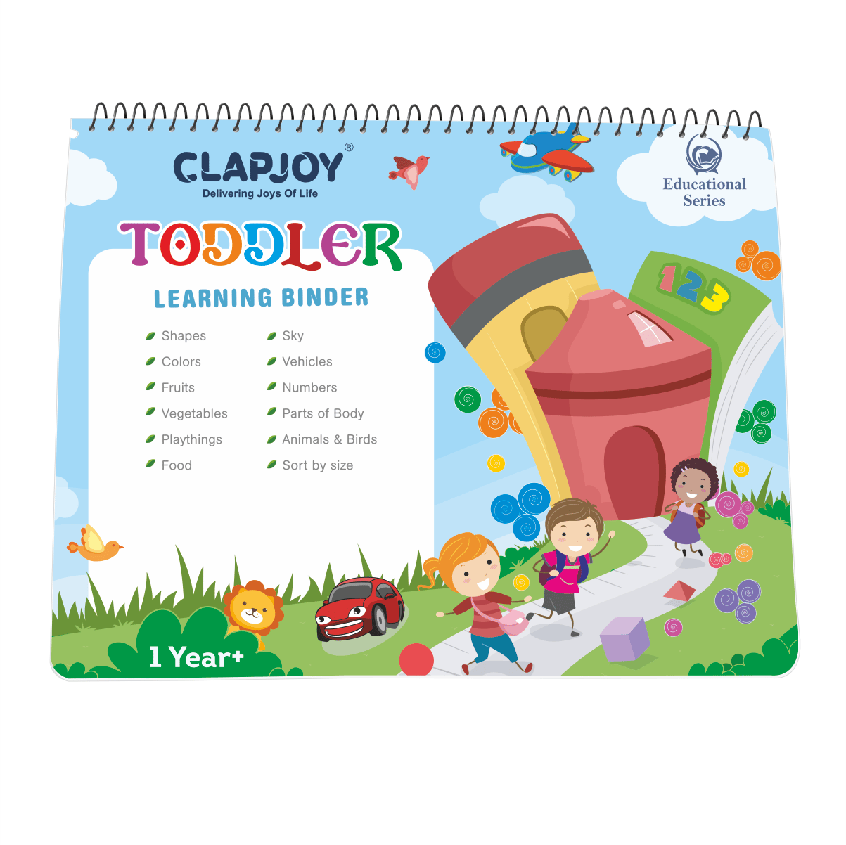 Clapjoy Velcro Book Level 1 Preschool Busy book for kids up to 3 years