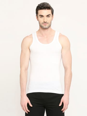 VIP Bonus Classic Men'S Snow White Cotton Vest For Men