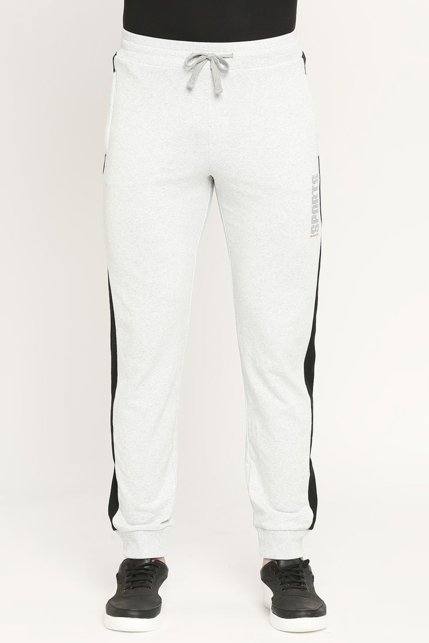 Rivolta Men Performance Cotton Joggers - White Melange