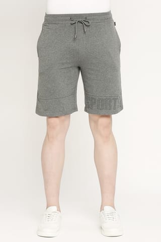 Rivolta Men Cotton Performance Shorts - Charcoal Melange