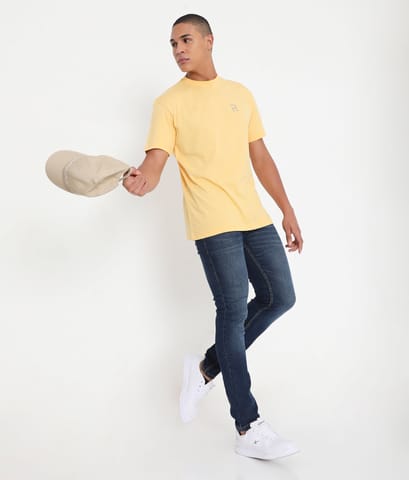 Rivolta Men Casuals Pure Cotton Tee - Custard