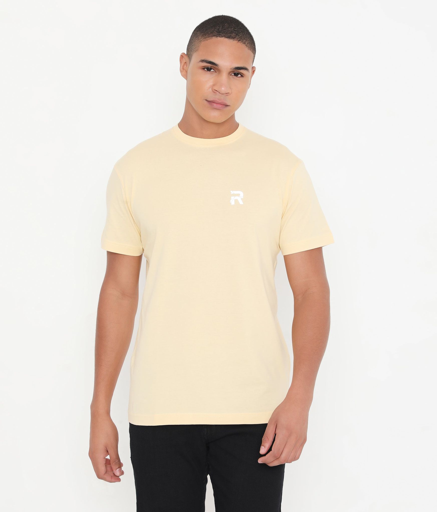 Rivolta Men Creamy Corn Essential Cotton T-Shirt