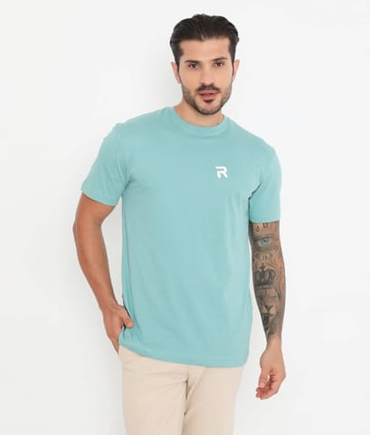 Rivolta Sea Green Men Essential Cotton T-Shirt