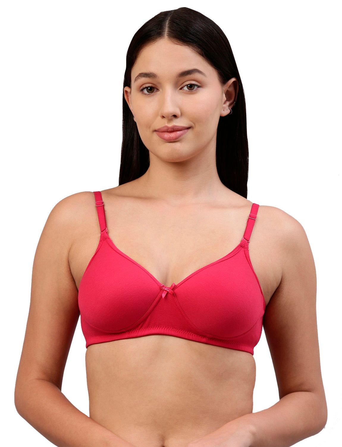 Feelings Elle Hot Pink Cotton T-Shirt Bra For Women