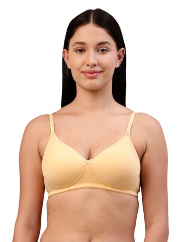 Feelings Elle Solid Skin Cotton T-Shirt Bra For Women