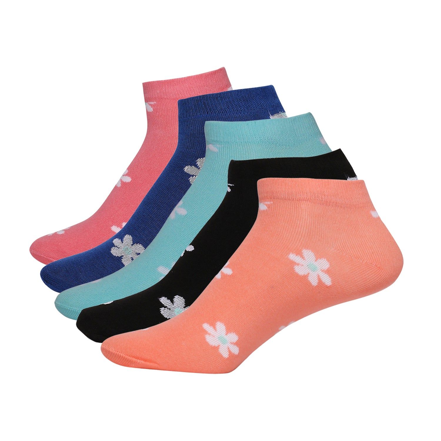 Feelings Everyday Casual Socks For Women'S All-Day Comfort For Daily Activities, Moisture Control, And Odor-Free Wear- Assorted (Pack Of 5)