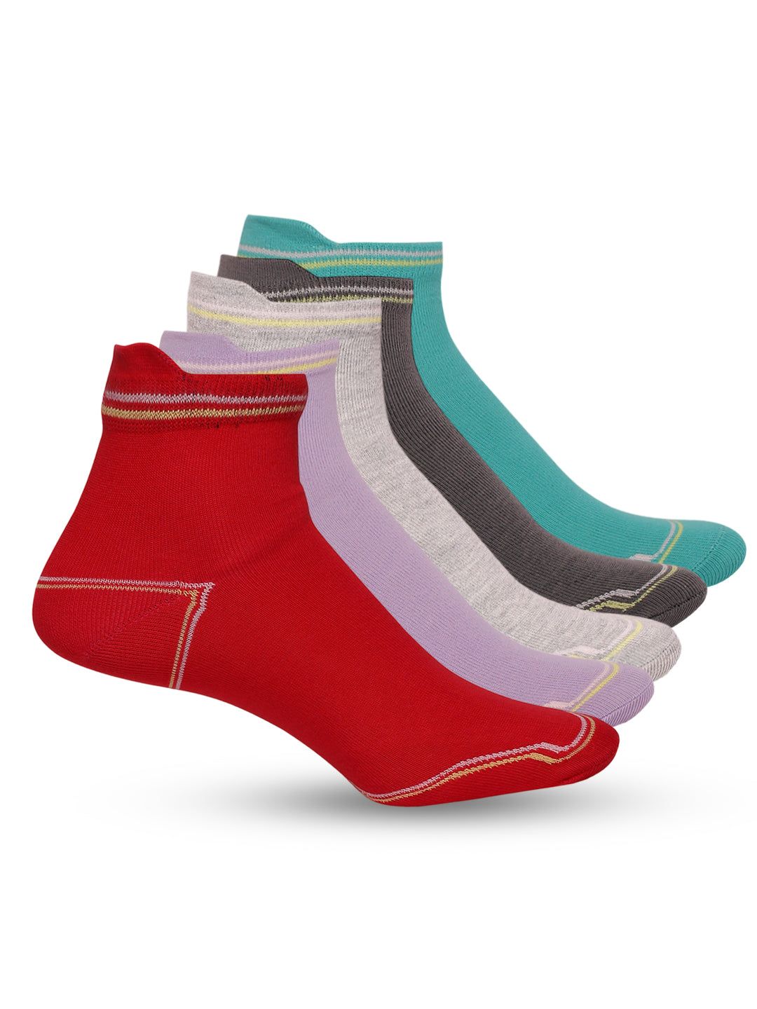 Feelings Po5 Sports Solid 003 Low Cut Assorted Cotton Socks Free Size