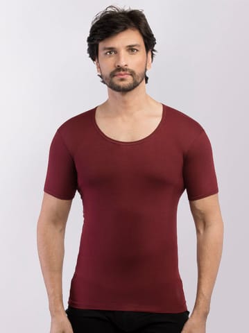 VIP Men'S Supreme Combed Cotton Vest With Sleeves - Assorted Colours